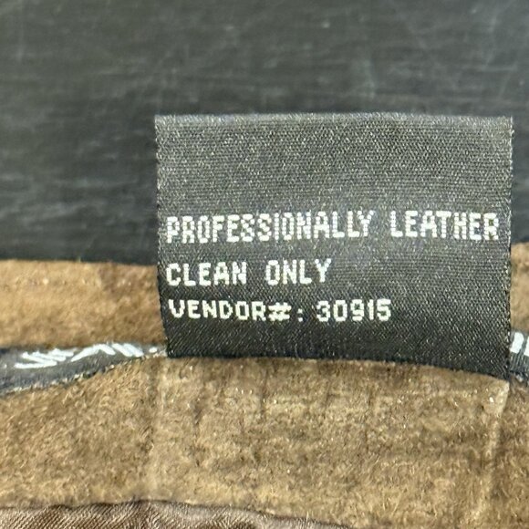 Vintage Suede Chocolate Brown Long Boho Western Pencil Maxi Skirt Size Large 14P - Picture 8 of 12